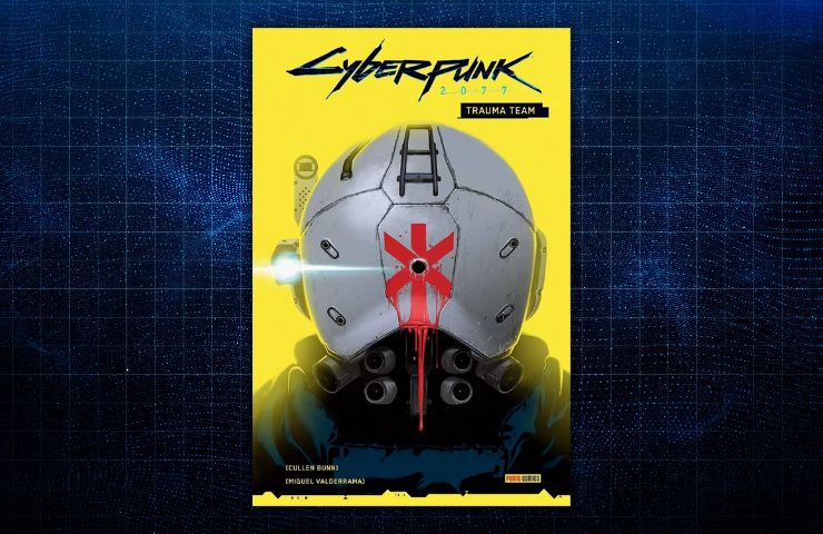 cyberpunk edgerunners manga trauma team su sfondo cyberpunk