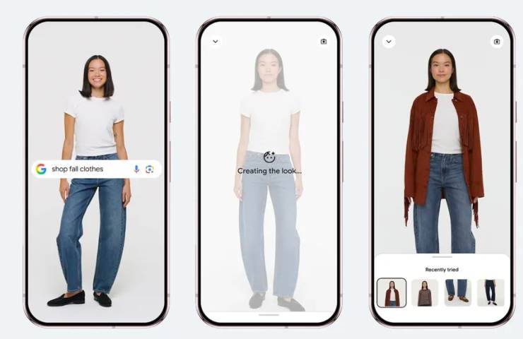 esempio try on di google