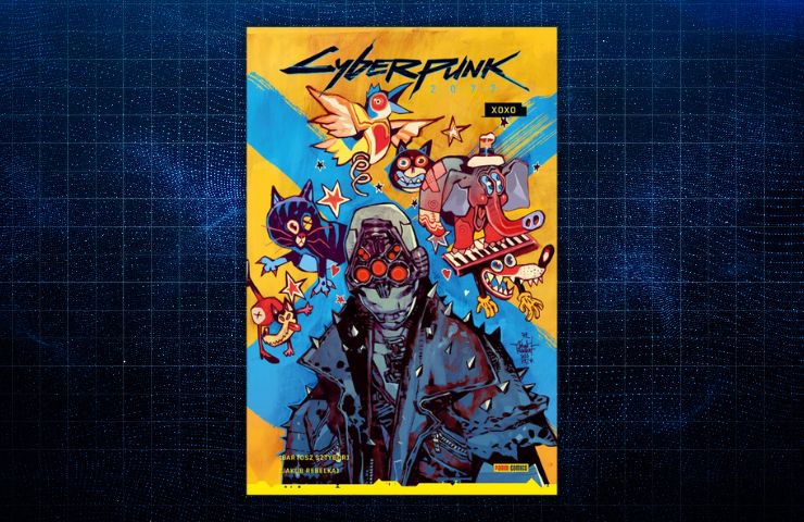 manga cyberpunk edgerunners xoxo su sfondo cyberpunk