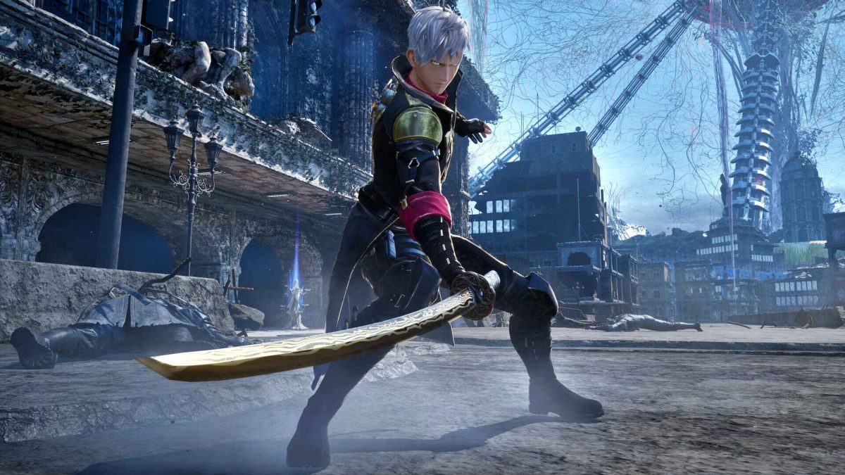 Il protagonista di Code Vein II in posa con una lunga spada