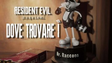 Statuin di Mr. Raccoon in un armadio