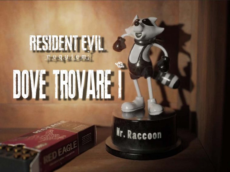 Statuin di Mr. Raccoon in un armadio