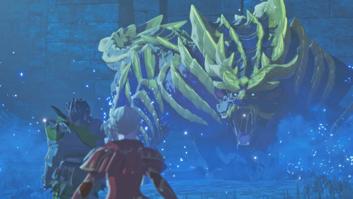Incontro con un Magnamalo in Monster Hunter Stories 3 Twisted Reflection