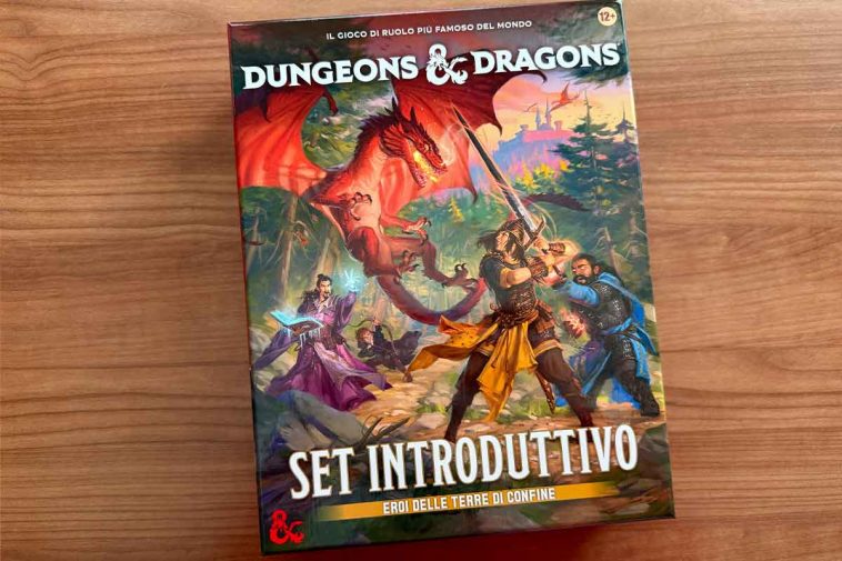 Copertina della scatola del set introduttivo di Dungeons and Dragons