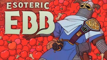 Personaggio di Esoteric Ebb steso su un letto di mele